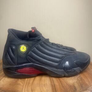 Air Jordan 14 Retro 2018 Last Shot Mens Black Red Size 11.5 Shoes 487471-003